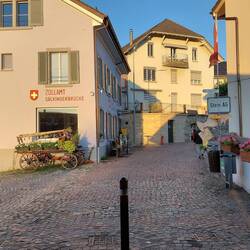 Grenze Schweiz. Ohne Kontrolle