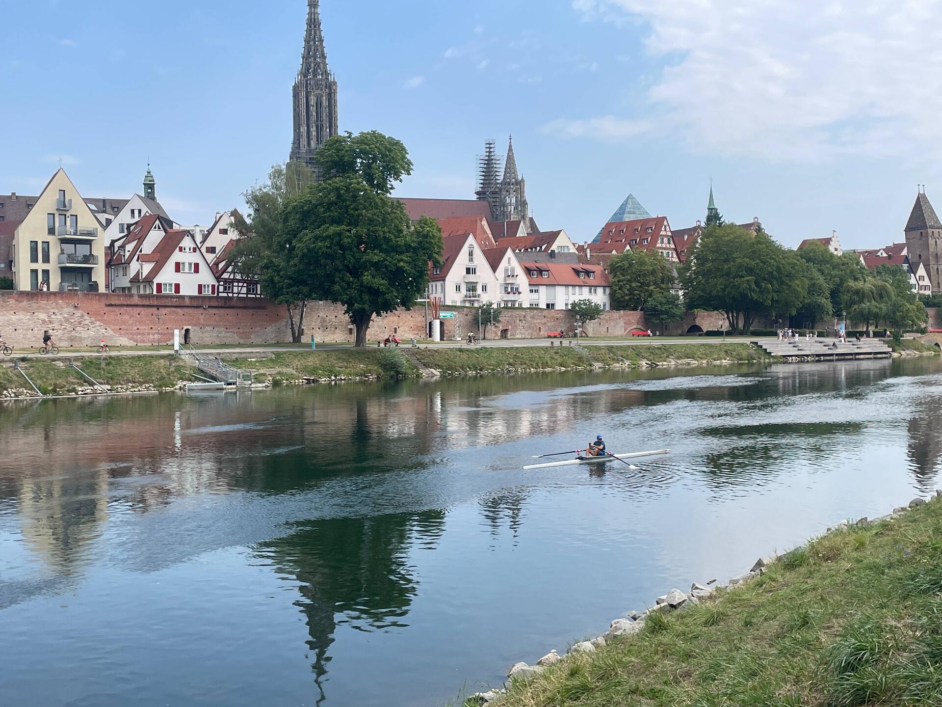 Morning rower on the Danube