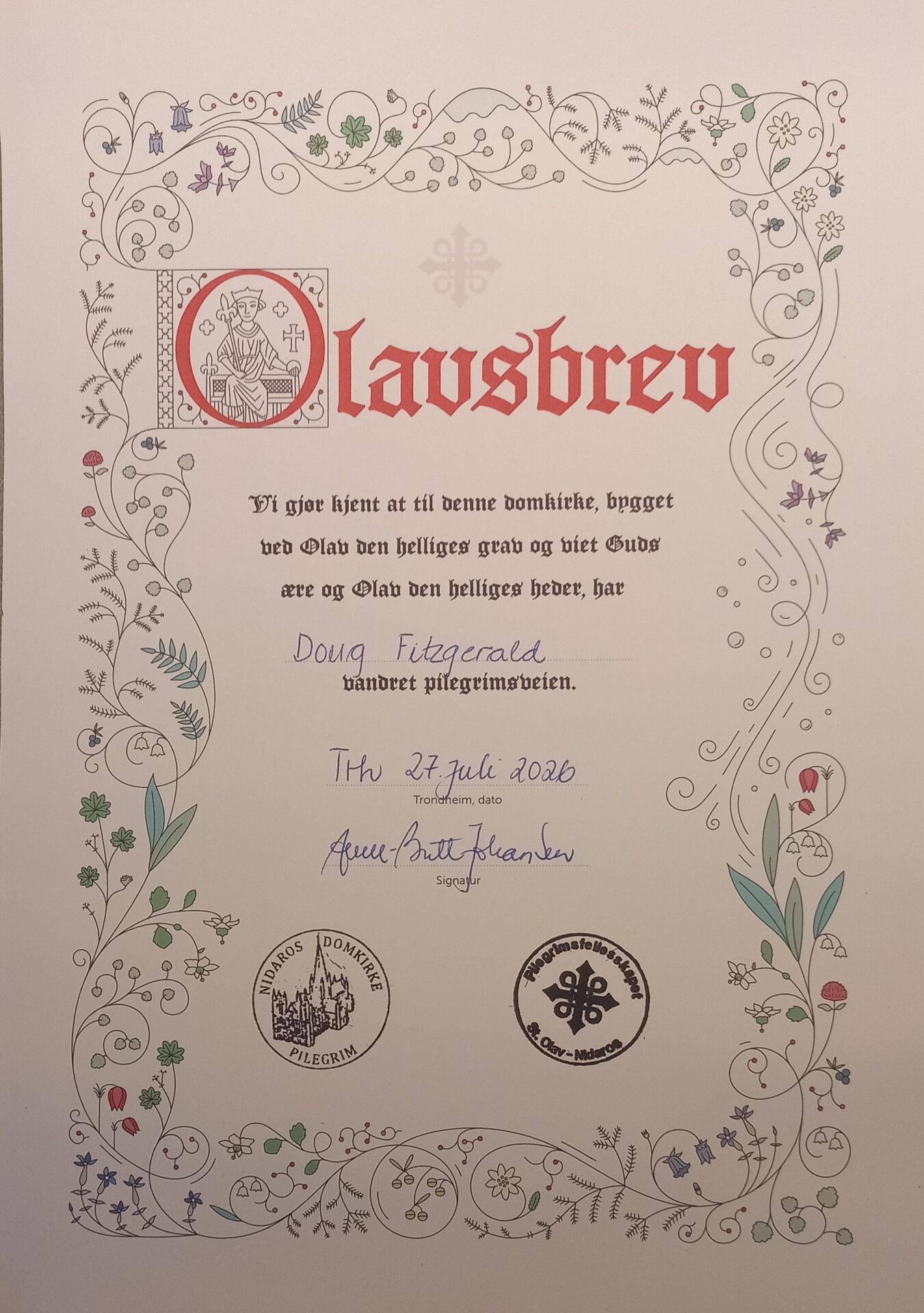 My Olavsbrev