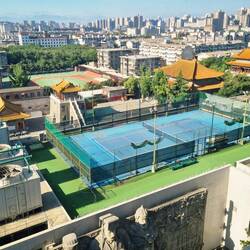 Blick vom Hotelzimmer auf Xi'an