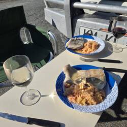 Chum Lachs mit Tomatenreis