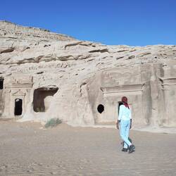 Walking around Nabataean tombs