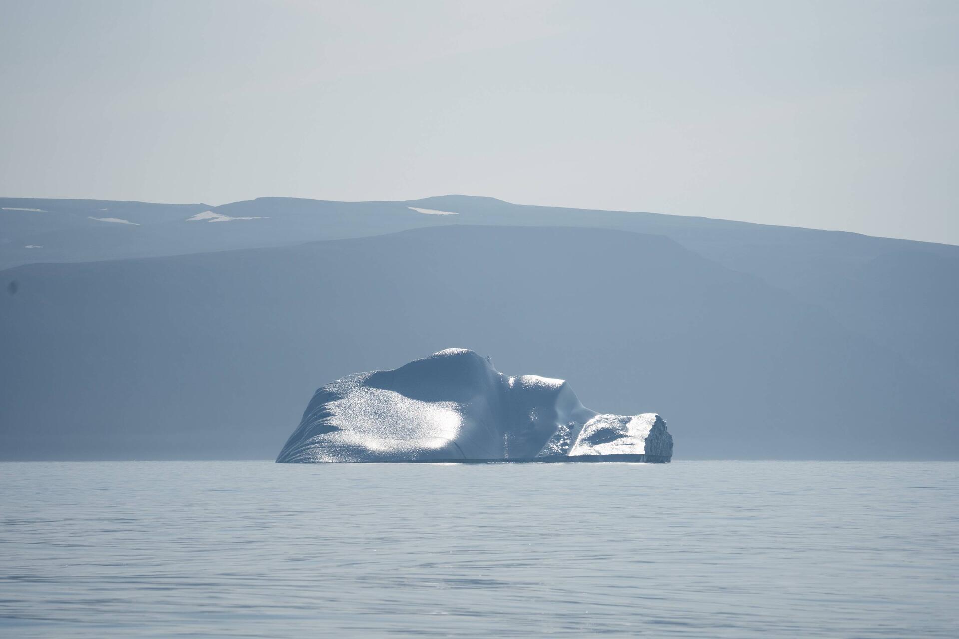 As we near Upernavik, the iceberg density increases.
