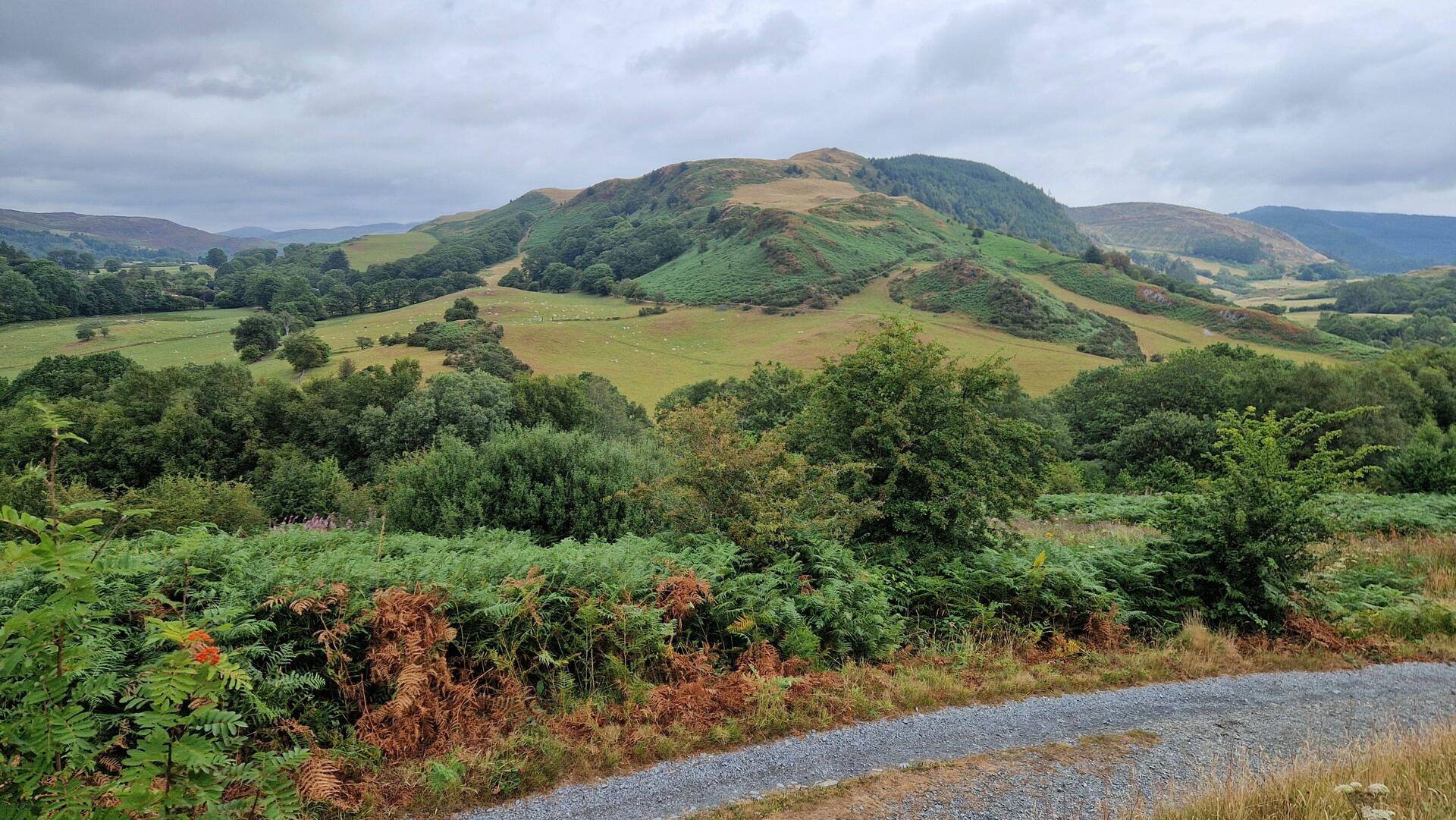 View east from 'The Arch' car park towards my destination of Cwmystwyth