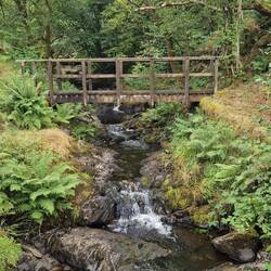 Footbridge over afon Milwyn on south side of Cwmystwyth