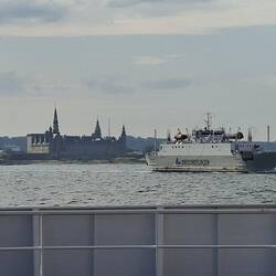 Hamlet-Schloss, wir erreichen Helsingör