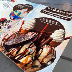 Ice cream menu