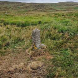 Roadside concrete post