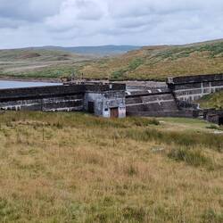 Downstream view of Llyn Egnant dam
