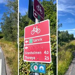 Sanft hügelig ging es los Richtung Larvik und Helgeroa. Gut angetäuscht!