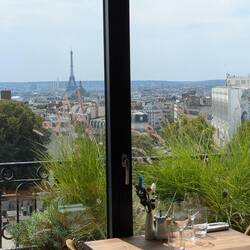 Blick aus dem Restaurant des Hotels "Terrass"