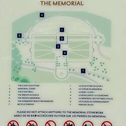 Das Memorial ist in der Draufsicht wie die Britische Flagge 🇬🇧 angelegt