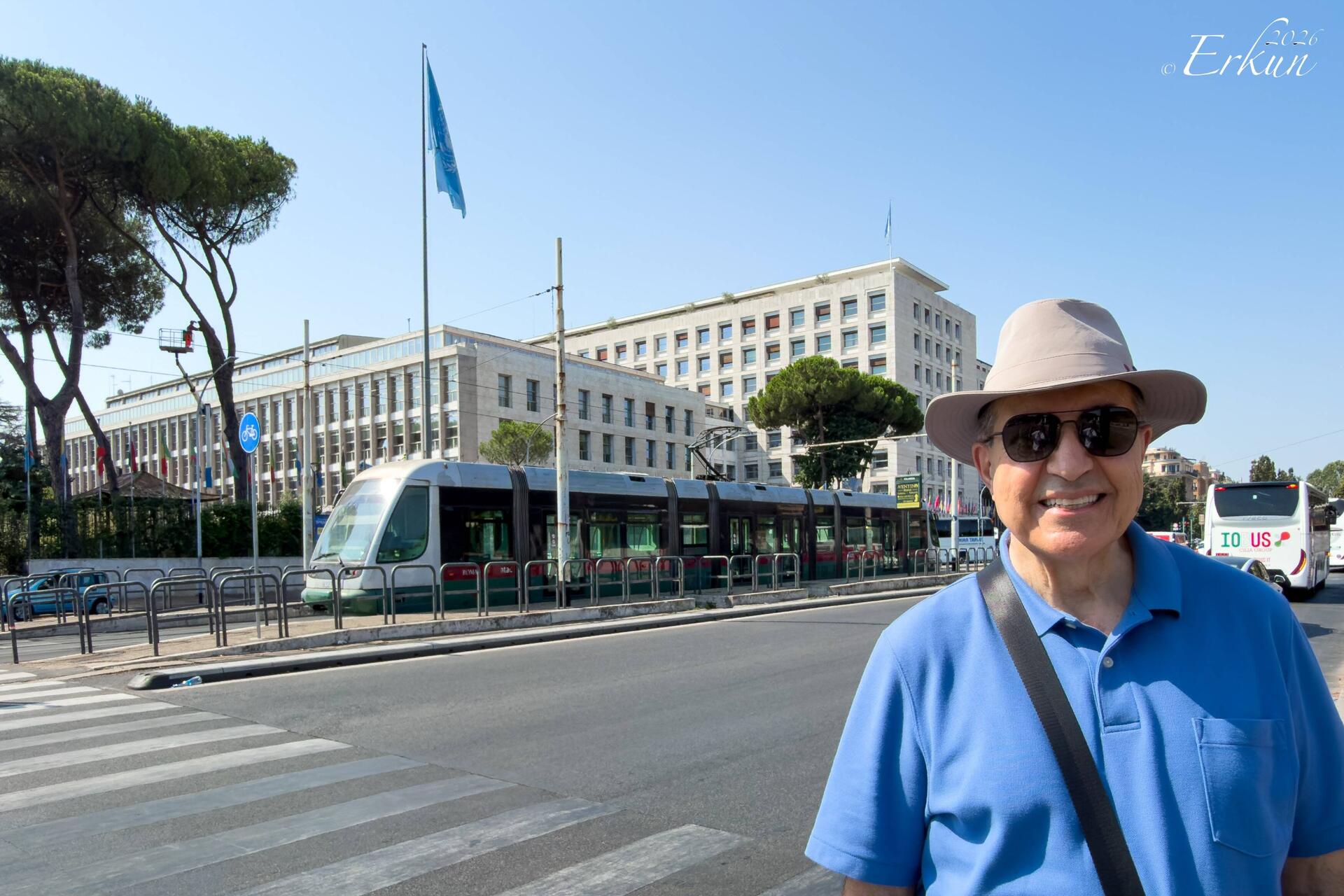 Mui with the FAO HQ where MuNe is located ... before crossing over from the apartment.