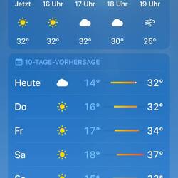 Weil es 32 Grad warm war, ...
