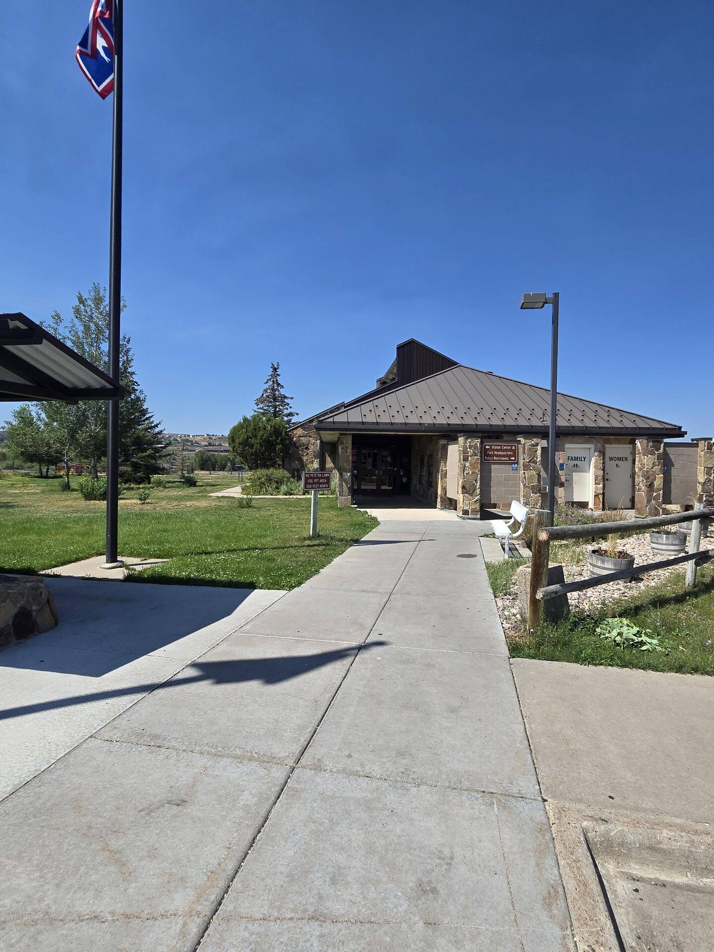 Stopped for a bathroom break at the Bear River info station in Evanston, WY.