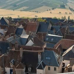 Lots of velux windows in the roofs of Sancerre