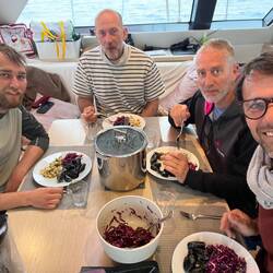 Self-gathered moules for dinner. Thank you Richard and Yann!
