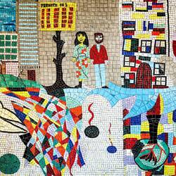 Mosaic mural inside the Spagna Metro Station — Roma, Italy.