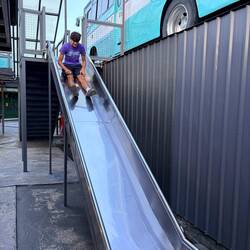 The bus even had a slide !