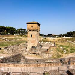 Circo Massimo ... Torre della Moletta sits inside the site — Roma, Italy.