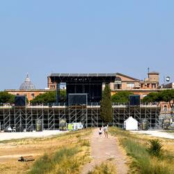 The opera stage is at the far end of Circo Massimo — Roma, Italy.