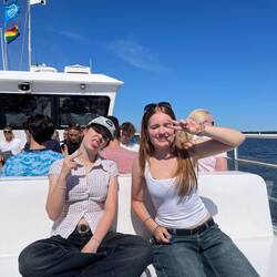Twins on the boat