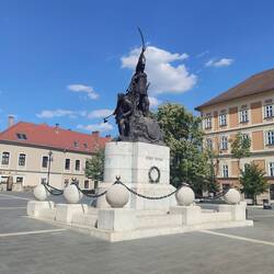 The Heroic Defender: István Dobó alongside his brave soldiers, victorious against the Ottomans.