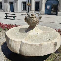 Snail Fountain represents Eger's rich identity as a "city of waters".