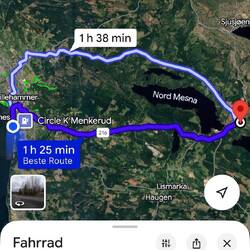 Velotour von Lillehammer nach Mesnali und zurück.