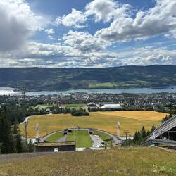 Blick runter von der Sprungschanze😲