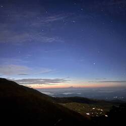 Stars and sunrise