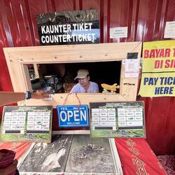 Fish tourism ticket booth