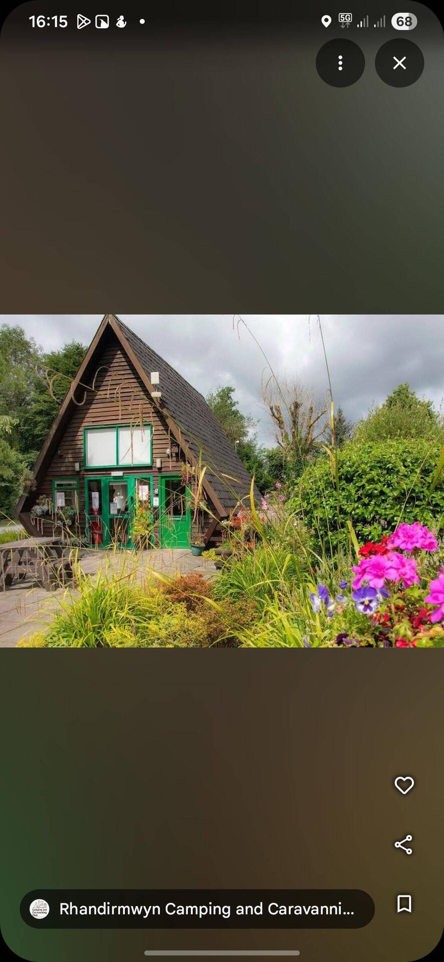 Rhandirmwyn Camping and Caravanning Club Site reception