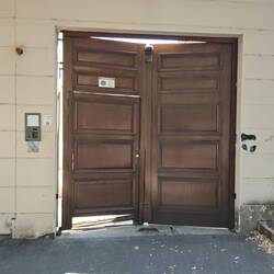 The brown doors to my Villa Bohemia