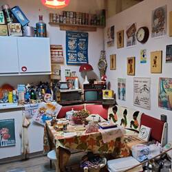 Cluttered kitchen