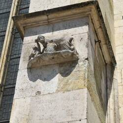 Antisemitic sculpture from centuries ago