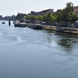 Barges that run along Danube from Regensburg to Budapest