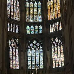 Beautiful stained glass in cathedral