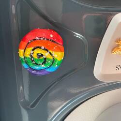 Pride cinnamon bun magnet