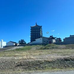 A bizarre Chinese temple next to the motorway