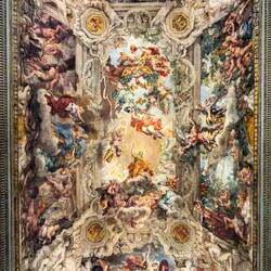 "Triumph of Divine Providence" ceiling fresco in the Pietro da Cortona Salon ... Palazzo Barberini.