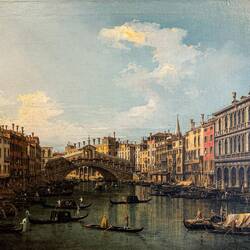 "Venice with the Rialto Bridge" by Canaletto (1735-40) ... Palazzo Barberini — Roma, Italy.