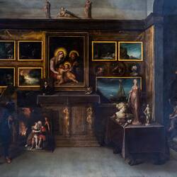 "A Collector's Cabinet" by Frans Francken II Il Giovane (1616) ... National Gallery of Antique Art .