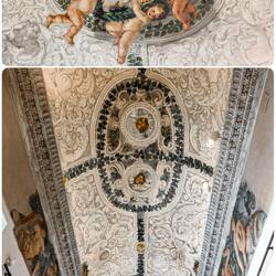 Vault painting detail from the ornate hallway ... Palazzo Barberini — Roma, Italy.