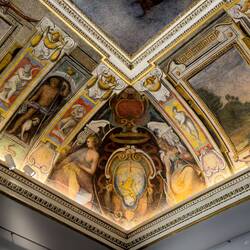 Detail from a ceiling fresco ... Palazzo Barberini — Roma, Italy.