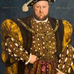 Portrait of Henry VIII by Hans Holbein (1540) ... National Gallery of Antique Art — Roma, Italy.