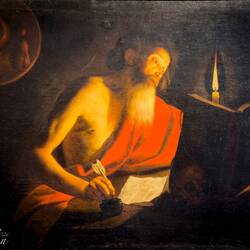 "St Jerome" by Trophime Bigot (1625) ... master of candlelight effects on different surfaces.