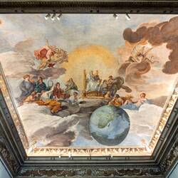 Fresco entitled "Triumph of Divine Wisdom" by Andrea Sacchi (1649-30) ... Palazzo Barberini.