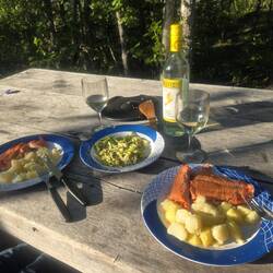 Was gibt's am Abend? ... Lachs 😂