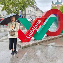 Ljubljana, still raining but happy.